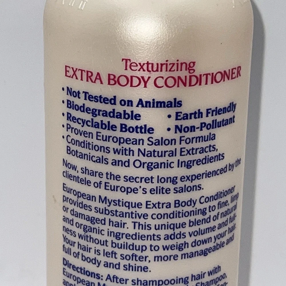 Vintage 1993 European‎ Mystique Texturizing Extra Body Conditioner 12oz NOS Prop